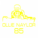Fluro Yellow Karting Logo of Ollie Naylor Racing #85